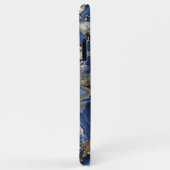 Aanpassen Gold White Blue MARBLE Phone Case Inital (Achterkant/rechts)