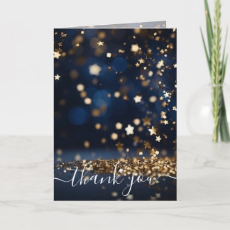 Aanpassen: Gouden Ster Glitter Bedankt
