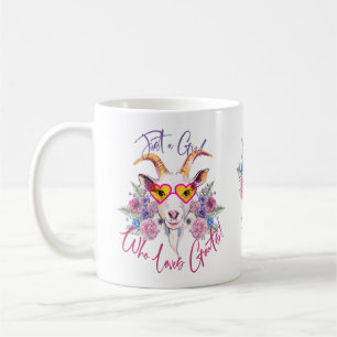 AANPASSEN   Hipster Goat - Girl die van geiten hou Koffiemok