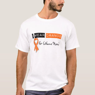 Aanpassen I Draag Oranje koolstofleukemie T-shirt