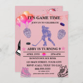 Aanpassen Ice Hockey Verjaardag Thema Kaart (Voorkant / Achterkant)