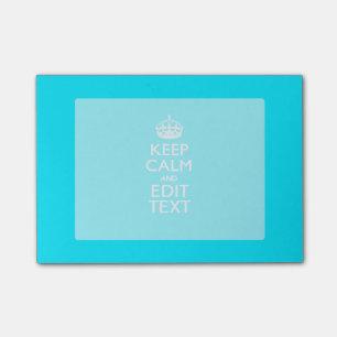 Aanpassen Kalm Jouw tekst Turquoise Blue houden Post-it® Notes