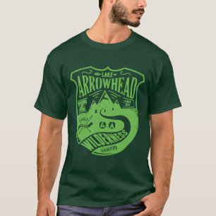 Aanpassen Lake Arrowhead Camping Wilderness Groen T-shirt