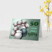 Aanpassen Leeftijd bowling Verjaardag Kaart (Gele Bloem)