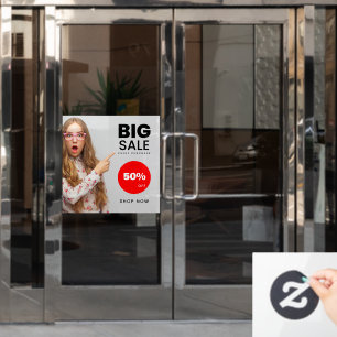 Aanpassen Leuk Algemene Mode Grote Uitverkoop Kort Raamsticker