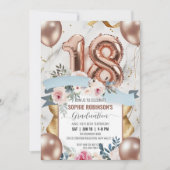 Aanpassen Luxe 18e Verjaardag Combineer Afstuderen Kaart (Voorkant)