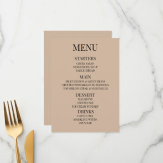 Aanpassen - Maak Uw Eigen Aangepaste Beige Menu