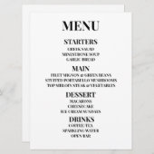 Aanpassen - Maak uw eigen aangepaste menu (Voorkant / Achterkant)