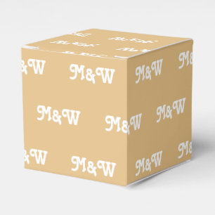 Aanpassen met Initiaal Wit monogram camelgift Bedankdoosjes