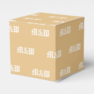 Aanpassen met Initiaal Wit monogram camelgift Bedankdoosjes