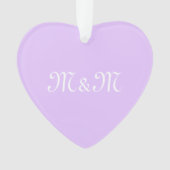 Aanpassen met Initiaal Witte-letternummerlavender Ornament (voorkant)