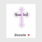 Aanpassen met jouw tekst Cross Sticker (Vel)