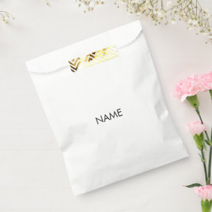 Aanpassen met naam, tekst minimalistisch zwart wit bedankzakje