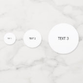 Aanpassen met naam, tekst minimalistisch zwart wit confetti (Achterkanten)