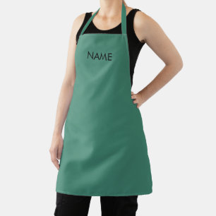 Aanpassen met naam, tekstminimalistische aquamarin schort