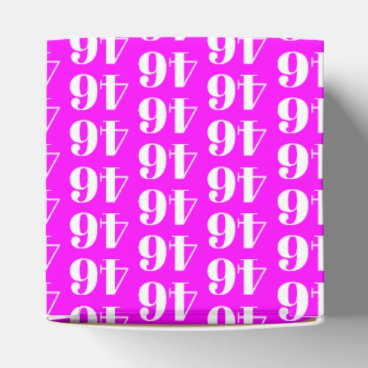 Aanpassen met nummer, initiaal monogram magenta bedankdoosjes (Bovenkant)