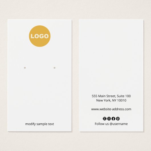 Aanpassen met uw Logo-crème dat verdient Visitekaartje (Voorkant /achterkant)