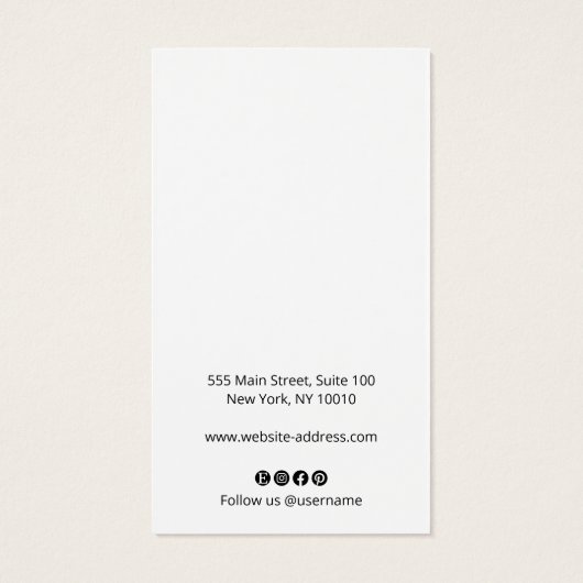 Aanpassen met uw Logo-crème dat verdient Visitekaartje (Achterkant)