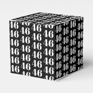 Aanpassen met zwart monogram initiaal bedankdoosjes