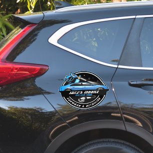 Aanpassen mobiele autowas-detailing blauwe bedrijf sticker
