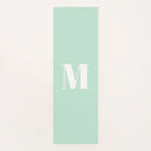 Aanpassen monogram initiaal seafoam mint groen wit yogamat (Voorkant)