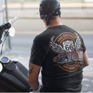 Aanpassen  Motorfietsroute 66 Angel Wings T-shirt