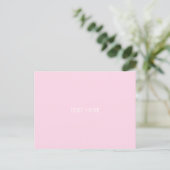 Aanpassen, Naam wijzigen Tekst Wit Lichtroze Briefkaart (Staand voorkant)
