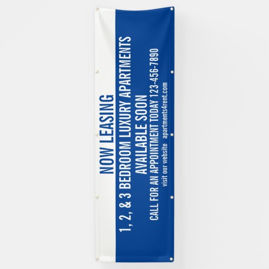 Aanpassen nu leasing appartementen te huur spandoek (Verticaal)