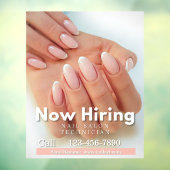 Aanpassen Nu Vacature Nagelstudio Technicus Roze Raamsticker (Vel 3)