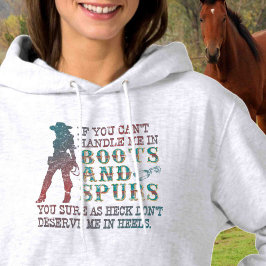 Aanpassen op Back Paard Lover Cowgirl Hoodie