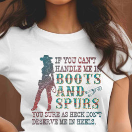 Aanpassen op Back Paard Lover Cowgirl T-shirt