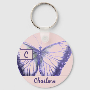 Aanpassen op de Sleutelhanger Butterfly Button