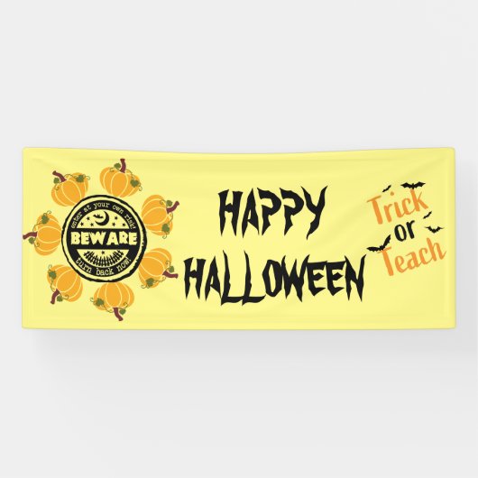 Aanpassen Personaliseer Halloween Decorations Part Spandoek (Horizontaal)