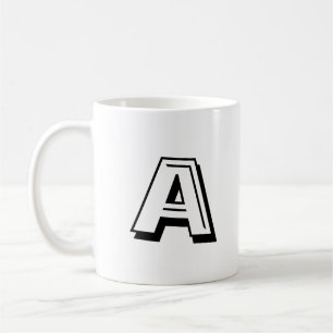 Aanpassen, personaliseren Alphabet letter zwart wi Koffiemok