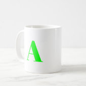 Aanpassen, personaliseren monogram initiaal neon g koffiemok (Voorkant links)
