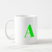 Aanpassen, personaliseren monogram initiaal neon g koffiemok (Links)