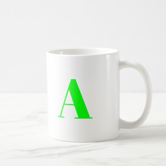 Aanpassen, personaliseren monogram initiaal neon g koffiemok (Rechts)