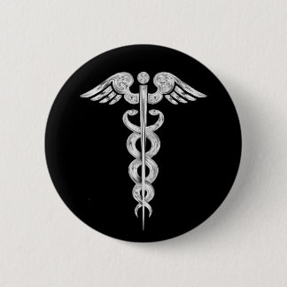 Aanpassen - Personeel van Caduceus Medical Symbol Ronde Button 5,7 Cm