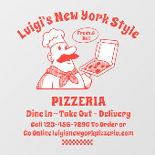 Aanpassen Pizza Restaurant Front Raamsticker (Vel)