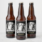 Aanpassen  Professioneel Zwart Bier Etiket (Flessen)