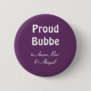 Aanpassen!  Proud Bubbe Ronde Button 5,7 Cm