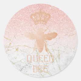 Aanpassen QUEEN BEE Roos Gold Glitter Stickers