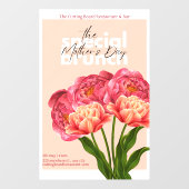 Aanpassen Restaurant Moederdag Brunch Floral Raamsticker (Vel)