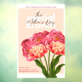 Aanpassen Restaurant Moederdag Brunch Floral Raamsticker (Vel 3)