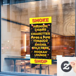 Aanpassen rookwinkel sigaretten sigaren tabak raamsticker