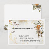 Aanpassen Rustic Boho Herfst floral RSVP Card (Voorkant / Achterkant)