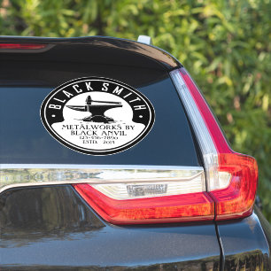 Aanpassen Smederij Zwarte Aambeeld Metaalwerken Au Sticker