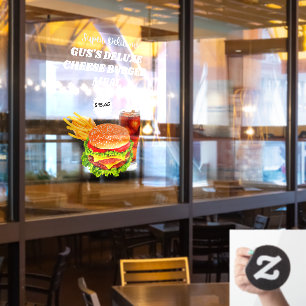 Aanpassen Super Lekkere Burger Maaltijd Aangepaste Raamsticker