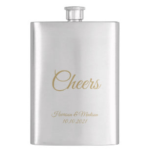 aanpassen tekst Cheers Bruiloft cadeau gunsten Fla Flacon