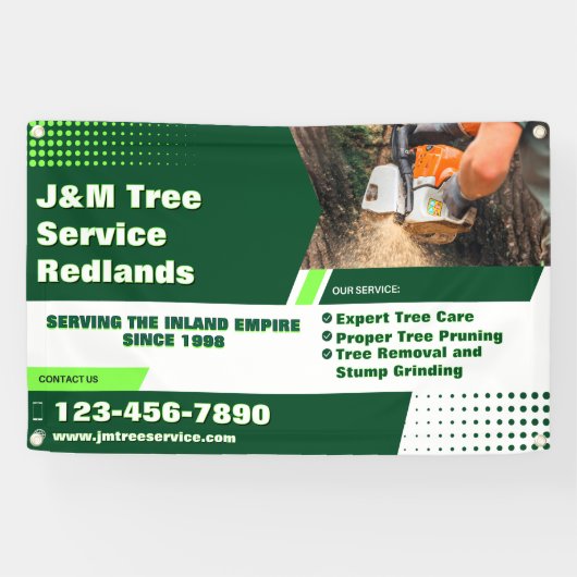 Aanpassen Tree Service Arborist Stump Grinder Fenc Spandoek (Horizontaal)